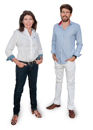 Marisol Nicoletti junto a Nicolás Tarallo Directores de Punta del Este Internacional.